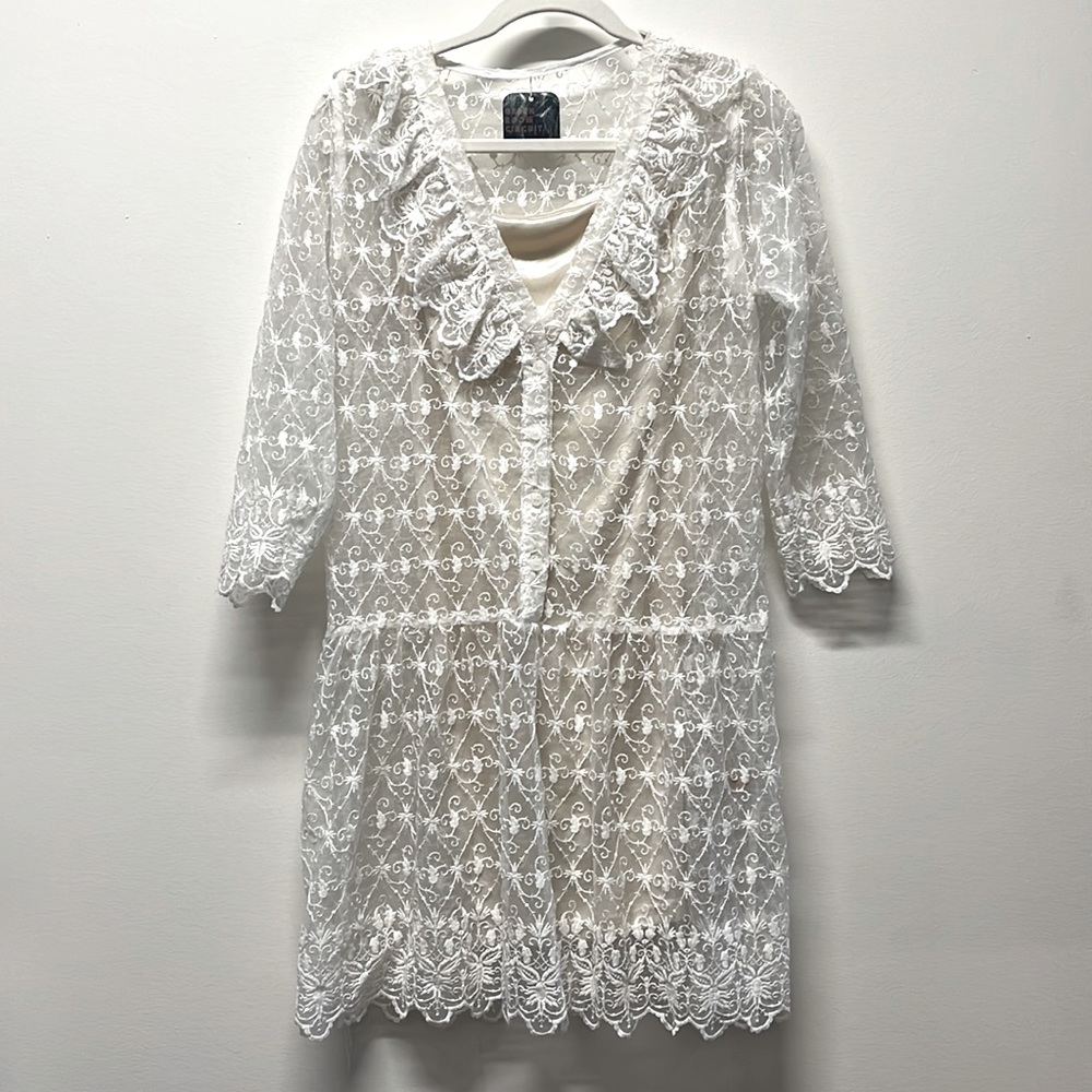Drop waist sheer dress